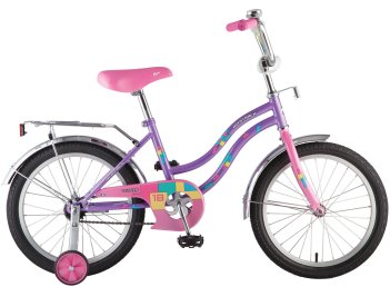 Велосипед NOVATRACK 16", TETRIS, фиолетовый, тормоз нож., крылья и багажник хром. 124269